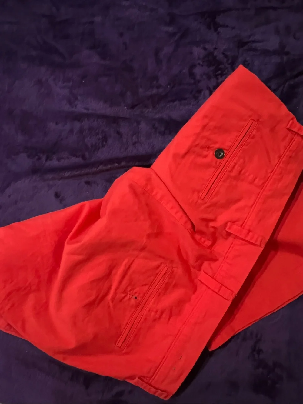 J. Crew Red Flat-Front Cotton Shorts